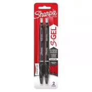 Sharpie S-Gel, Gel Pens, Mediun Point (0.7 mm), Black Ink Gel Pen, 2 Count