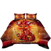 Kids Fantasy Art Aries Lil Dragon Coverlet
