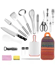 Fresh Fab Finds LakeForest 19pc Portable Camping Cookware Set NoSize Multicolor