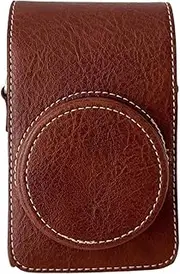 Digital Camera Protective Case PU Leather Camera Storage Bag with Removable Shoulder Strap Compatible with GR2/GR3/GR3X G7X2/G7X3 RX100/ZV1/LX10/SX740/ZR1000/CCD