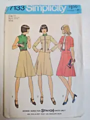 Jacket Dress A Line 10 Simplicity 7133 Sewing Pattern UC Fitted Sleeveless Top