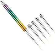 Vaguelly 1Set Nail Art Brush Replaceable Heads Nail Drawing Pens for Manicure Liner Nail Art Design for Nail Extension and Creative Nail Art Projects