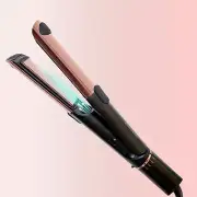 ELLA BELLA® Hair Straightener and Air Curler 2 in 1 • Titanium Flat Iron Curl...