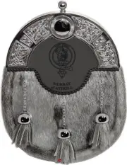Murray of Atholl Dress Sporran 3 Tassels Studded Celtic Arch Scottish Clan Crest