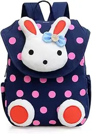 [Morebest] Cute Rabbit Kids Backpack Baby Girls Book Bag Little School Bag Kindergarten Best Gift 1-5 Years Old Nursery Toddler Dark Blue
