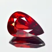 6.08Ct Pear Shape_Wonderful Lustrous Gem Unheated Red Rhodolite Garnet