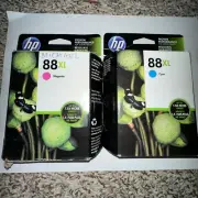 hp 88xl ink cartridges magenta and yellow