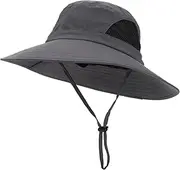 [LIFKOME] Uv Shield Bucket Hat Summer Outdoor Sun Hat Quick Dry Feature for Hiking Fishing Camping Grey