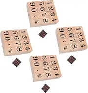 DIYEAH 4 Sets Wooden Stamp Set Ink Stamps for Crafting Lacquer Retro Wheel Card Making Supplies Golf Ball Stamper Making Stickers Decor Lino Wax Letter Seal Kit Kit Platform Custom Rubber