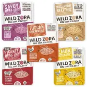 Wild Zora Instant Keto-Friendly Soups 5-Pack Variety Broth Made with Grass-Fe...