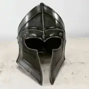 Battle Black Armor Viking Medieval Knight Crusader Templar Helmet gift item