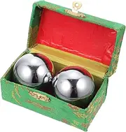 1 Set Metal Training Balls Hand Massage Fitness Balls for Health Exercise Tension Promote Hand Flexibility Durable for Home Workouts