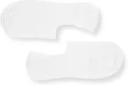 [pants & sox] No Show 4 Pairs Non Slip Heel Socks 2-8 White