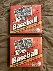 2 x 1993 Topps Baseball Series 2 FACTORY SEALED Cello BOXES….Lowest BIN on EBay!