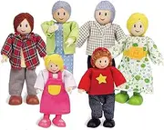 Award Winning Hape Caucasian Doll Family Set for Kid's Dollhouses