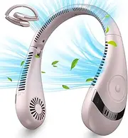 GAITIR Neck Fan, 5000mAh Foldable Bladeless Neck Fans Portable Rechargeable, 3 Speeds Adjustment 360° Cooling Airflow, Hands Free Wearable Personal Fan, USB Powered, Portable Fan for Travel Outdoor