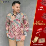 BATIK PREMIUM ALUNA SLIM FIT 長袖獨家 BATIK 襯衫男士高級獨奏現代 PCW 120