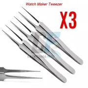 Set of 3 Watchmakers and Precision Work Watch making Tweezers instruments