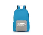 Travel Shoulder Folding Backpack Portable Large Capacity Backpack - Blue