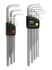 66993 Inch and Metric Ball End Hex L-Key Sets, 2-Pack, Black