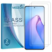[2 Pack] OPPO Reno8 Pro 5G Tempered Glass 9H HD Crystal Clear Premium Screen Protector by MEZON – Case Friendly, Shock Absorption (OPPO Reno8 Pro, 9H) – FREE EXPRESS