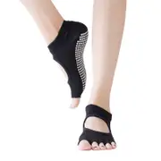 Yoga Running Toeless Socks For Women Black OSFA