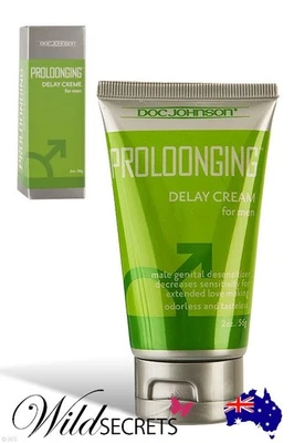 NEW Doc Johnson Prolonging Delay Cream for Men (2 oz), Mens Sexual Aids