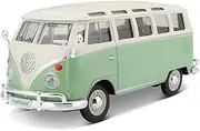 Die-cast 1:24 for Volkswagen 2023 ID.Buzz T1 Retro Bus Simulation Alloy Car Model Static Die-cast Miniature Vehicle Model Miniature Vehicle(Cyan)