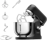 [Kenwood] kMix Sleek Black KMX751ABK, Stand Mixer with 5L Stainless Steel Bowl, Safe-Use Safety System, Metal Casing, incl. 3-Piece Patisserie Set and Splash Guard, 1000W, Black