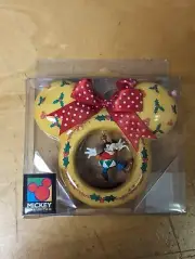 Disney Mickey Unlimited Holiday Ornament Mickey Ears with Goofy Inside Yellow