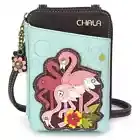 New Chala Wallet Crossbody Vegan Organizer Phone Bag FLAMINGO GROUP Bird Blue