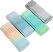 [FOMIYES] 4Pcs Gradient Eyeglasses Case Lightweight Portable Eyewear Storage Holders for Sunglasses Glasses Stylish Protection Gradient Grey
