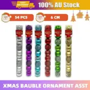 54x Christmas Tree Baubles Balls Ornament 6CM Hanging Wedding Party Xmas Decor