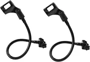 LIGHTAOTAO 2Pcs Microphone Stand with Flexible Gooseneck Tube Durable Mic Rack for Stable Desktop Use for Home Recording and Streaming