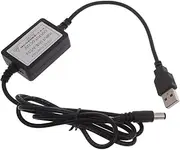 USB Charging Cord USB 5V to 12V with 5.5 x 2.1mm Adapter for LED Lights Router Camera Low-Power