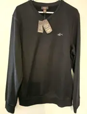 NWT Mens Greg Norman Tasso Elba Collection Long Sleeve Pullover Deep BLK SZ Med