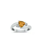 Gem Spark 14K 0.78 ct. tw. Diamond & Citrine Ring