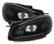 Mga headlight LED DRL Sa loob for VW GOLF 6 VI MK6 2008-2012 Itim LPVWD1WS XINO