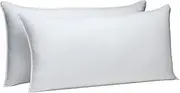 Amazon Basics Down-Alternative Pillows, Soft Density for Stomach and Back Sleepers - King, 2-Pack
