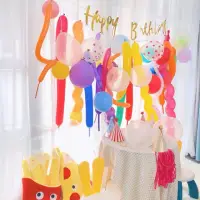 在飛比找momo購物網優惠-韓系文青風可愛捲捲氣球組1組(生日氣球 派對 生日派對 派對