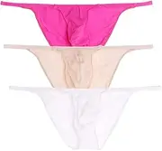 [COMLIFE] Mens High Elastic Ice Silk High Cut Thin Half Back Triangle Panties
