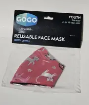GoGo Reusable Face Mask Shedrain Go Go CATS KITTY KITTENS Facemask YOUTH SIZE