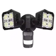 SANSI 180-Degree Black Motion Sensor Outdoor Integrated LED Flood Light