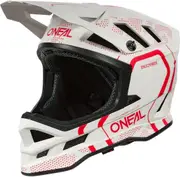 ONeal Blade Polyacrylite Strike, bike helmet , color: Matt White/Neon-Red , size: XL