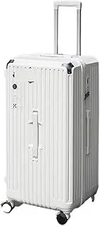 [YWYMCRJLV] Luggage 20/28/36/50 Inch Large Size Suitcase Rectangular Carry-on Luggage PC Suitcases Travel Trolley Case with Five Spinner Wheels Suitcase, White, 40 inch