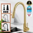 Brass Pull Out Kitchen Mixer Tap Swivel Sink Basin Faucet Black Chrome Gold WELS