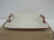 Longaberger Snowflake Cookie Platter with Handles Christmas Holiday New in Box