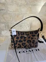 Coach Lewis Leopard Light Saddle Multi Purse Crossbody Bag 10011265JAX NWT