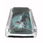 Mermaid Glass Ashtray D4 4"x3" Mythological Creature Women of the Sea