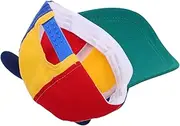 [BELLIFFY] Detachable Cap for Boys and Girls Unisex Flat Brim Baseball Hat Rainbow Helicopter Top